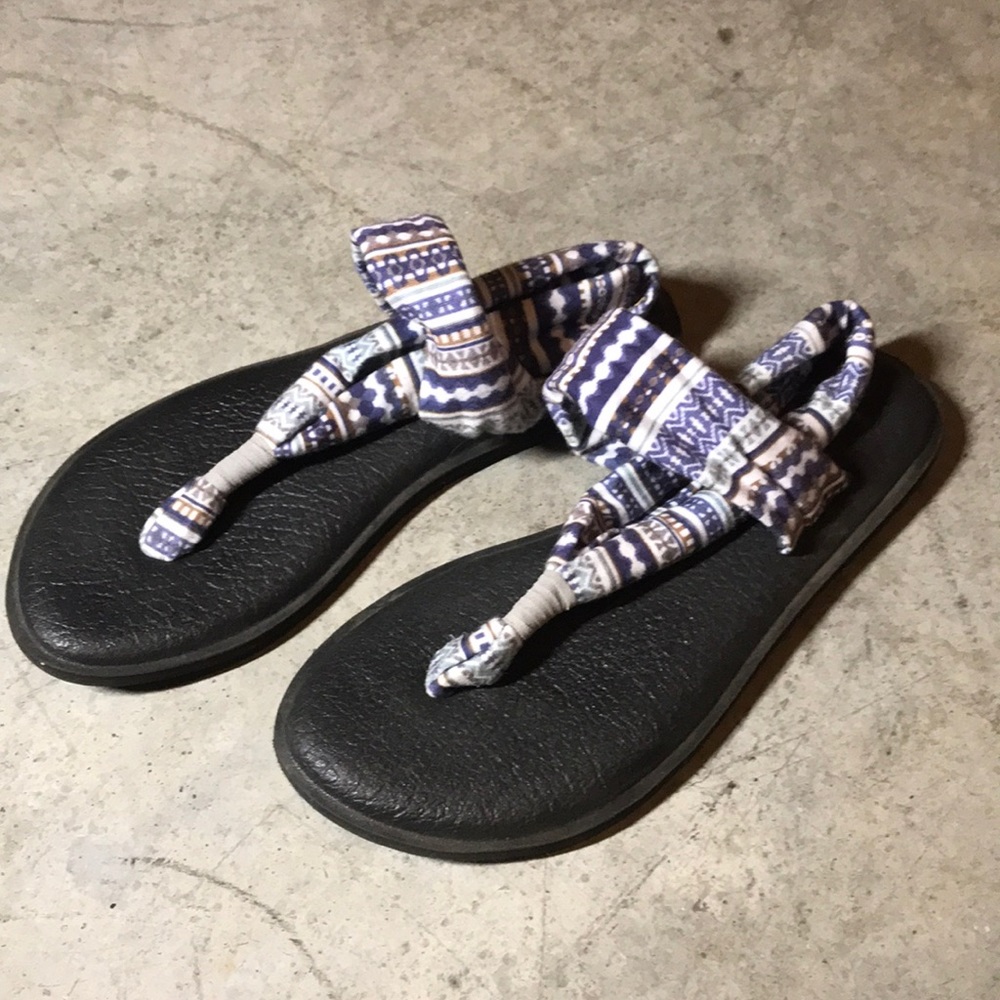Sanuk Yoga Sling Slipper Lanai Blue Grey size 6